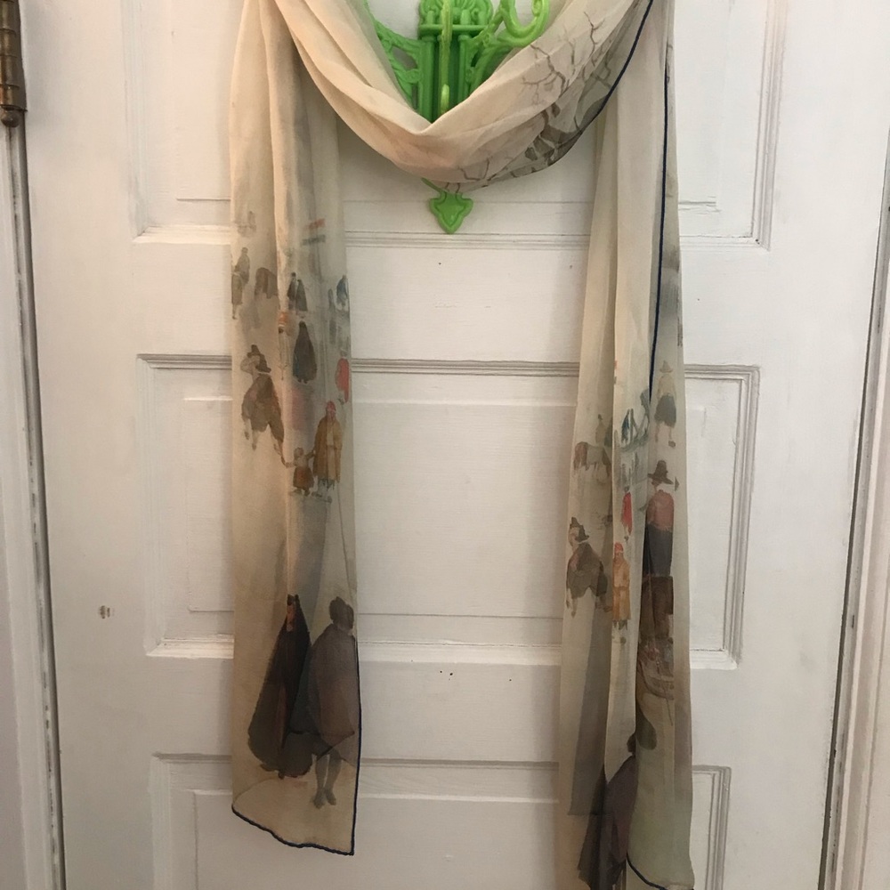 Silk chiffon scarf/Dutch Master Painting